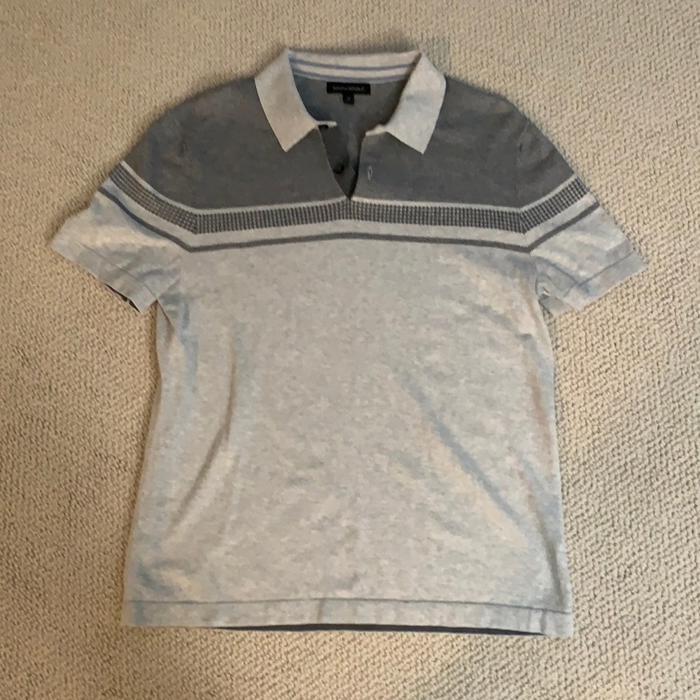 Banana Republic Gray Collared Polo Shirt